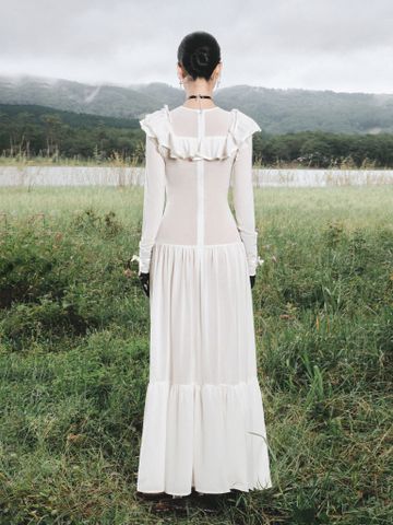  ĐẦM DÀI THUN LƯỚI SUNDRESS WHITE RAPUNZEL 