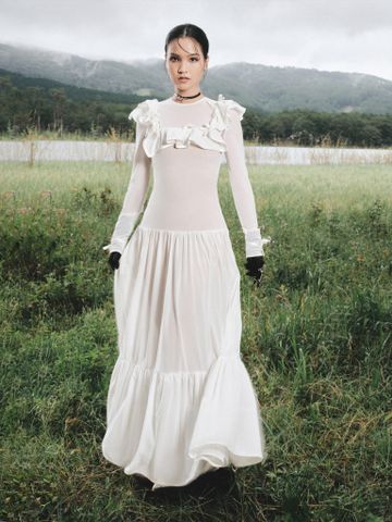  ĐẦM DÀI THUN LƯỚI SUNDRESS WHITE RAPUNZEL 