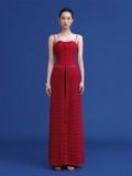  ÁO CORSET SATIN CORSET RED MUNG1 