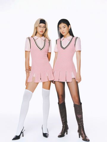  ĐẦM NGẮN THUN LEN SLIMFIT PINK LILIANA 