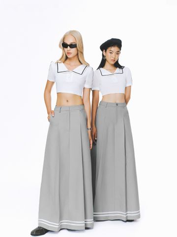  CHÂN VÁY DÀI KAKI THUN PLEAT GRAY NATALYA 