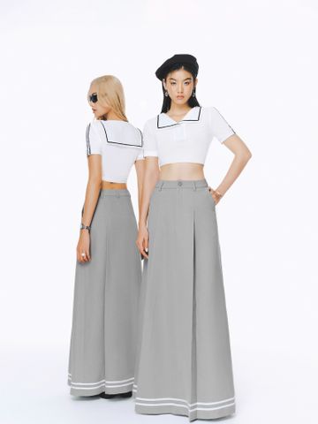  CHÂN VÁY DÀI KAKI THUN PLEAT GRAY NATALYA 