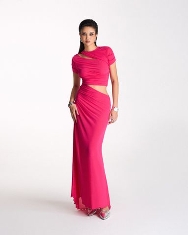  ĐẦM DÀI ROMANTIC PINK 