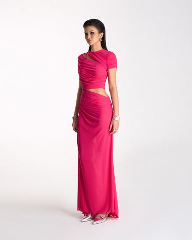  ĐẦM DÀI ROMANTIC PINK 