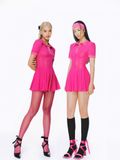  ÁO THUN LƯỚI PLEAT PINK VEERA 