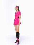  ÁO THUN LƯỚI PLEAT PINK VEERA 