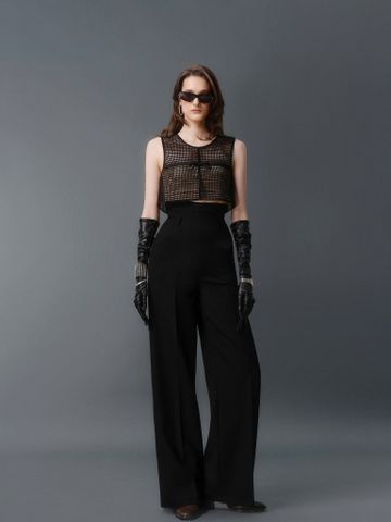  QUẦN DÀI KAKI THUN STRAING BLACK WAFFLE 