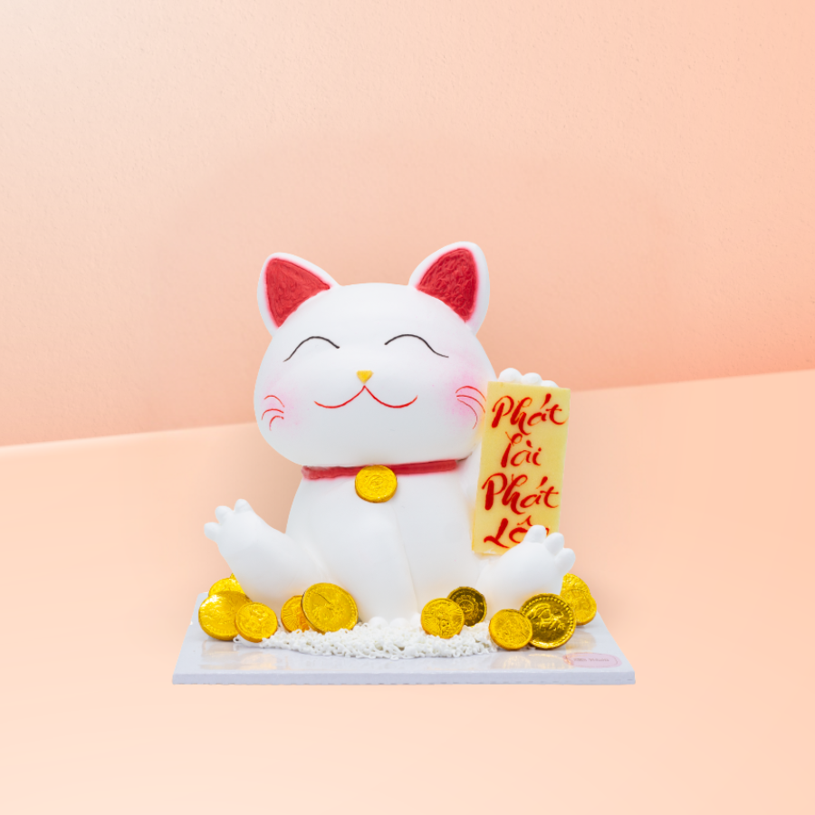  [Pre - Order] Bánh Kem Khai Trương Mèo Chiêu Tài 