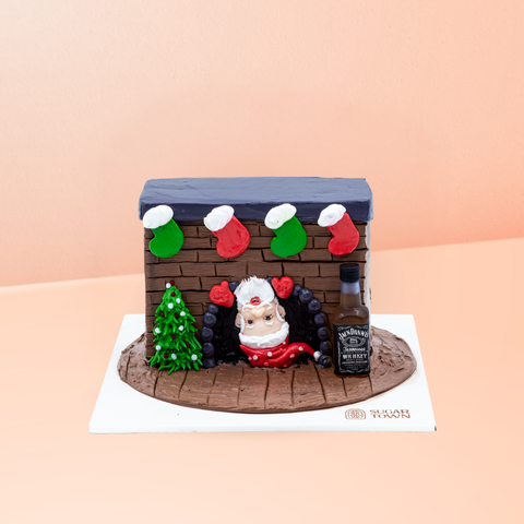 [Pre - Order] Bánh Kem Noel Lò Sưởi size 18cm