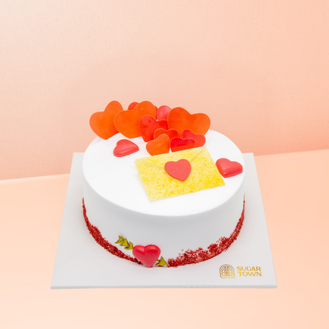 Bánh kem valentine lá thư