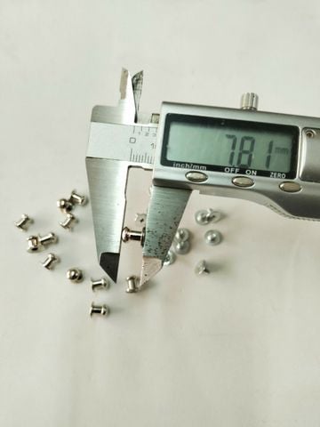 Đinh Nấm FS Đầu Ông Sư 6mm kèm đinh mũ - Màu Bạc