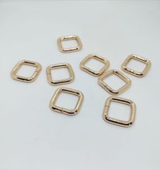 Khoen/Dring/Oring/Khoen Dring D-ring DIY handbag wallet/rectangle ring JR Hình vuông Lọt lòng 20mm Dày 5mm Phụ kiện làm balo túi xách Phân khúc Trung cấp - Màu Vàng 18K
