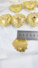 Mặt Dây Lưng ML Hình Trái Tim  Dành Cho Nữ Bản 25mm- Màu Vàng 24k