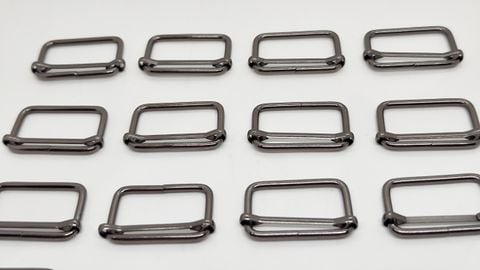 Khoen Tăng giảm/Khoen Chỉnh dây/Tăng giảm/Cầu ngang Tri-Glide Slide For Bag Straps, Rifle Slings, DogCollars/Adjustable Slide Buckles/ Tri Glide FS Hình chữ nhật Lọt lòng 32mm Dày 3.0mm Phụ kiện làm balo túi xách Phân khúc Phổ thông - Màu Hun đen