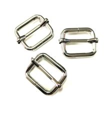 Khoen Tăng giảm/Khoen Chỉnh dây/Tăng giảm/Cầu ngang Tri-Glide Slide For Bag Straps, Rifle Slings, DogCollars/Adjustable Slide Buckles/ Tri Glide FS Hình vuông Lọt lòng 20mm Phụ kiện làm balo túi xách Phân khúc Trung cấp- Màu Bạc