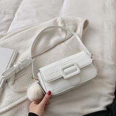 Khoen Tăng giảm/Khoen Chỉnh dây/Tăng giảm/Cầu ngang Tri-Glide Slide For Bag Straps, Rifle Slings, DogCollars/Adjustable Slide Buckles/ Tri Glide FS Hình chữ nhật Phụ kiện làm balo túi xách - Bọc da trắng