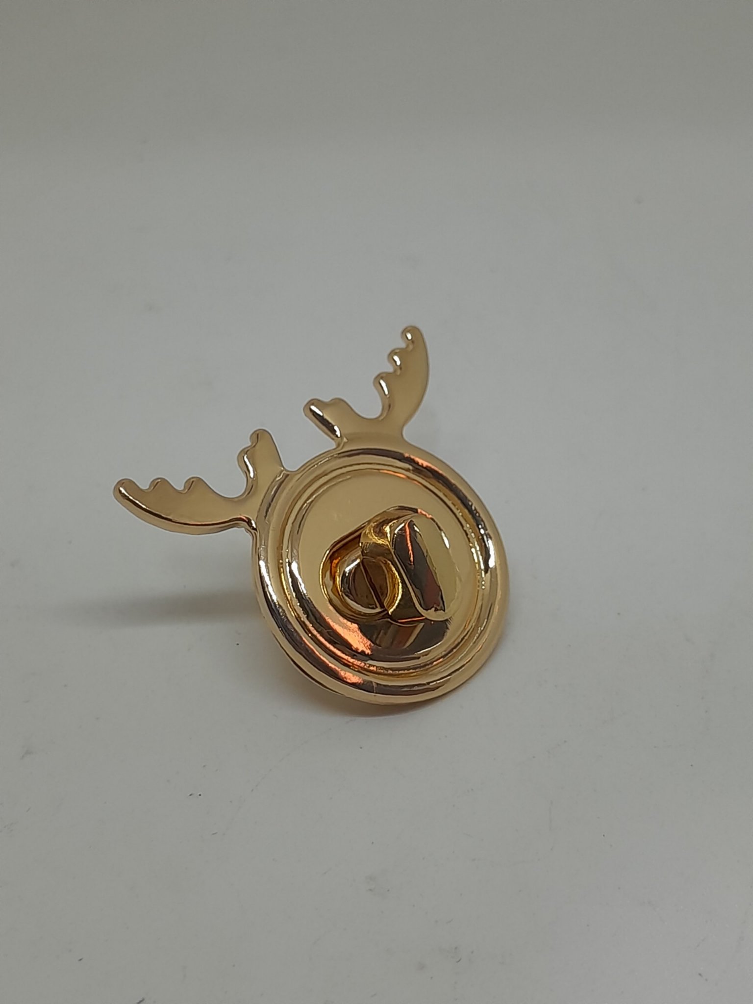 Mặt Khóa Túi Xách/Khóa Túi Xách/Phụ Kiện Khóa Kim Loại Cho Túi/Mặt Khóa Cặp-Túi-Clutch/Khóa Cài/handbag Twist Lock/Mặt Khóa Sừng Hươu JR Kích Thước 37x43mm Trọng Lượng 8G Bóng Đẹp Hợp Kim Không Gỉ Phụ Kiện Dùng Làm Túi Dòng Trung Cao - Màu Vàng