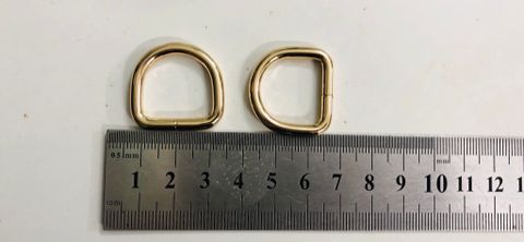 Khoen/Dring/Oring/Khoen Dring D-ring DIY handbag wallet/rectangle ring FS Hình bán nguyệt Lọt lòng 20mm Phụ kiện làm balo túi xách Phân khúc Phổ thông - Màu Vàng 18K