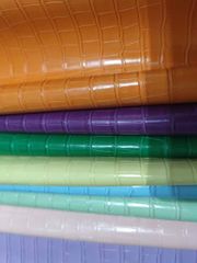 Da PVC/PU FS Dày 0.8-1.0mm Rập Vân Cá Sấu Làm Giày Dép Ba Lô Túi Xách Chống Thấm Nước Chống Xước Tốt