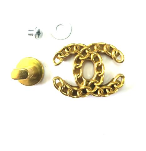 Mặt Khóa Túi Xách/Khóa Túi Xách/Khóa Túi/Phụ Kiện Khóa Kim Loại Cho Túi/Mặt Khóa Cặp-Túi-Clutch/Khóa Cài/handbag Twist Lock/Mặt Khóa Chanel Luồn Xích Kích Thước 50mm Hợp Kim Không Gỉ Mạ Bóng Đẹp Phụ Kiện Làm Túi Xách Hàng Đẹp - Màu Vàng Cổ