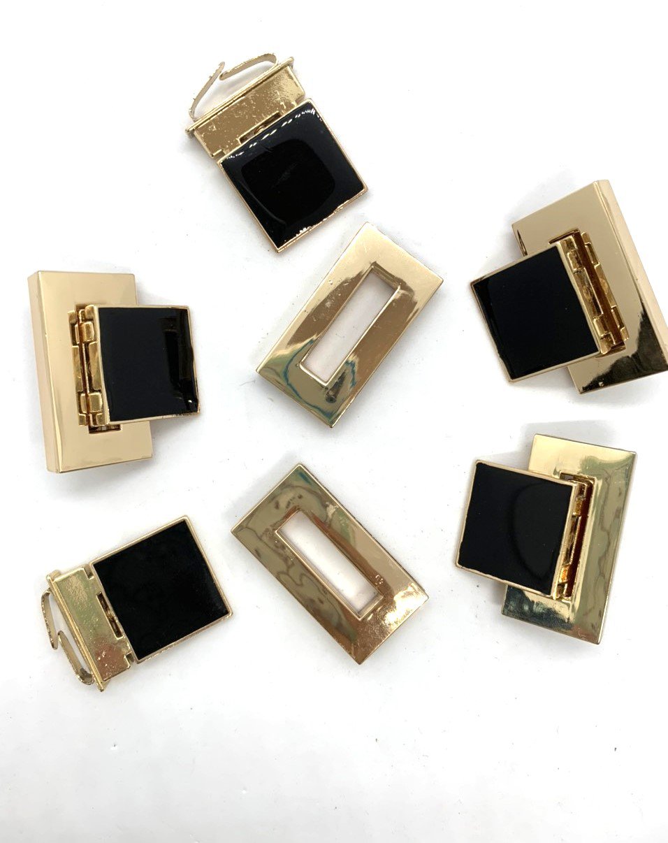 Mặt Khóa Túi Xách/Khóa Túi Xách/Khóa Túi/Phụ Kiện Khóa Kim Loại Cho Túi/Mặt Khóa Cặp-Túi-Clutch/Khóa Cài Handbag Turn Locks/ handbag Twist Lock/Mặt Khóa Gập Fs Kích Thước 40mmx20mm Mạ Bóng Đẹp Hợp Kim Không Gỉ Phụ Kiện Làm Túi Xách - Màu Vàng