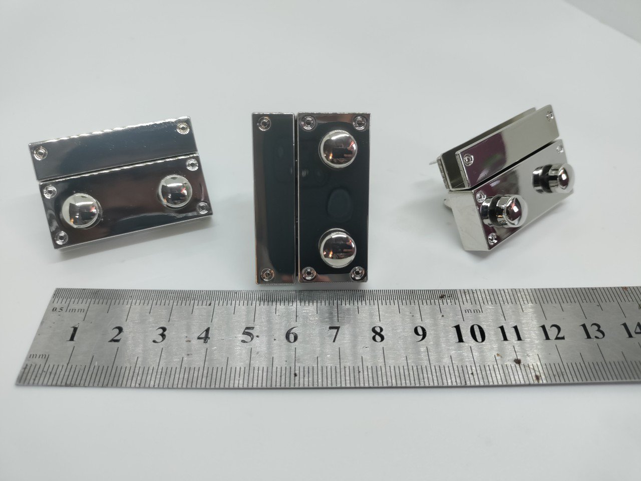 Mặt Khóa Túi Xách/Khóa Túi Xách/Khóa Túi/Phụ Kiện Khóa Kim Loại Cho Túi/Mặt Khóa Cặp-Túi-Clutch/Khóa Cài/handbag Twist Lock/Mặt Khóa 2 Nút JR Kích Thước 40x27mm Nặng 26g Chân Bẻ Mạ Bóng Đẹp Hợp Kim Không Gỉ Phụ Kiện Làm Túi Xách - Màu Bạc