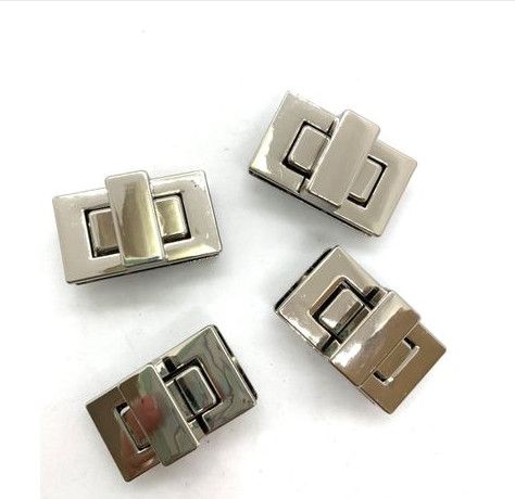 Mặt Khóa Túi Xách/Khóa Túi Xách/Khóa Túi/Phụ Kiện Khóa Kim Loại Cho Túi/Mặt Khóa Cặp-Túi-Clutch/Khóa Cài Handbag Turn Locks/ handbag Twist Lock/Mặt Khóa Chữ Nhật FS Kích Thước 30mm Hợp Kim Không Gỉ Mạ Bóng Đẹp Phụ Kiện Làm Túi Xách