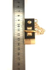 Mặt Khóa Túi Xách/Khóa Túi Xách/Khóa Túi/Phụ Kiện Khóa Kim Loại Cho Túi/Mặt Khóa Cặp-Túi-Clutch/Khóa Cài/handbag Twist Lock/Mặt Khóa Fs Hình Chữ Nhật Có Miếng Silicon Đen Kích Thước 80mm Bóng Đẹp Hợp Kim Không Gỉ Phụ Kiện Túi Xách - Màu Đen
