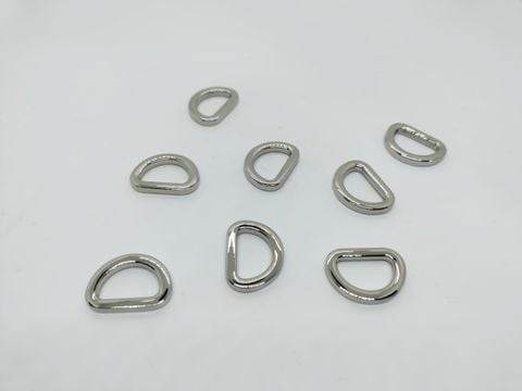 Khoen/Dring/Oring/Khoen Dring D-ring DIY handbag wallet/rectangle ring JR Hình bán nguyệt Lọt lòng 15mm Dày 3mm Hợp kim không gỉ Phụ kiện làm balo túi xách Phân khúc Trung cấp - Màu Bạc