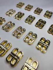 Mặt Khóa Túi Xách/Khóa Túi Xách/Khóa Túi/Phụ Kiện Khóa Kim Loại Cho Túi/Mặt Khóa Cặp-Túi-Clutch/Khóa Cài/handbag Twist Lock/Mặt Khóa 2 Chữ B FS Hình Cánh Bướm Kích Thước 40mm Trọng Lượng 8g Phụ Kiện Làm Túi Xách Phân Khúc Phổ Thông - Màu Vàng