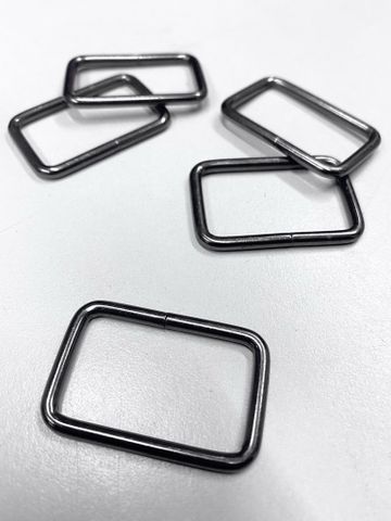 Khoen/Dring/Oring/Khoen Dring D-ring DIY handbag wallet/rectangle ring FS Hình chữ nhật Lọt lòng 32mm Dày 3mm Trọng lượng 6g Phụ kiện làm balo túi xách Phân khúc Phổ thông - Màu Hun đen