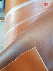 Da PVC/PU 02 Vân Kẻ Gỗ YC Dày 2.5mm Khổ 1.37m Dùng Làm Giày Dép Ba Lô Túi Xách Chống Thấm Nước Chống Xước Tốt - Màu Nâu Đậm