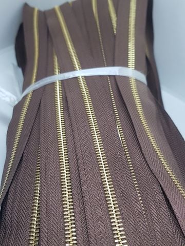 Dây Khóa Kéo/Dây Kéo Khóa Túi/Khóa Kéo Kim loại/Dây Kéo/Zipper/ Zipper Pullers Slider For Leather Bags Wallet Màu Be (G343) SH Răng 5 Kim Loại Bản 32mm Hợp Kim Không Gỉ Kéo Hai Chiều Phụ Kiện Làm Ba Lô Túi Xách Hàng Trung Cao - Răng Vàng
