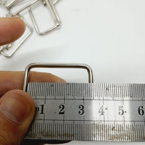 Khoen/Dring/Oring/Khoen Dring D-ring DIY handbag wallet/rectangle ring FS Hình chữ nhật Lọt lòng 32mm Dày 3mm Phụ kiện làm balo túi xách Phân khúc Phổ thông - Màu Bạc