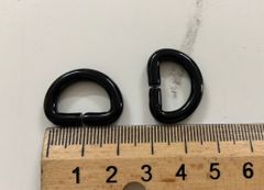 Khoen/Dring/Oring/Khoen Dring D-ring DIY handbag wallet/rectangle ring FS Hình bán nguyệt Lọt lòng 10mm Mạ sơn tĩnh điện Phụ kiện làm balo túi xách Phân khúc Phổ thông - Màu đen