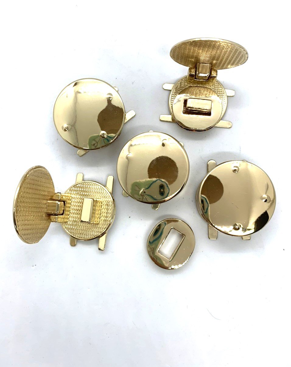 Mặt Khóa Túi Xách/Khóa Túi Xách/Khóa Túi/Phụ Kiện Khóa Kim Loại Cho Túi/Mặt Khóa Cặp-Túi-Clutch/Khóa Cài/handbag Twist Lock/Mặt Khóa Tròn FS Kích Thước 35mm Mạ Bóng Đẹp Hợp Kim Không Gỉ Phụ Kiện Làm Túi Xách Phân Khúc Trung Cao Cấp - Màu Vàng