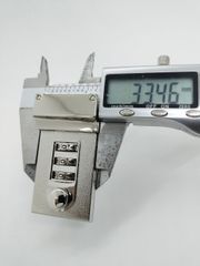 Mặt Khóa Túi Xách/Khóa Túi Xách/Khóa Túi/Phụ Kiện Khóa Kim Loại Cho Túi/Mặt Khóa Cặp-Túi-Clutch/Khóa Cài/handbag Twist Lock/Mặt Khóa Mật Mã XX Ba Hàng Số Kích Thước 61X34mm Mạ Bóng Đẹp Hợp Kim Không Gỉ Phụ Kiện Làm Túi Xách Hàng Cao Cấp - Màu Bạc