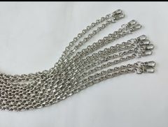 Dây xích metal shoulder strap iron chain belt for bag/ Golden Metal Chains For Purse Strap Chain with Clasp/Xích Kiểu 1M1- Móc Chó 2 Đầu Dùng làm quai đeo túi xách tiện dụng -Màu Bạc