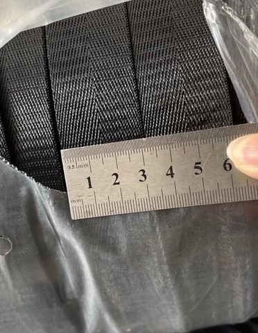 Dây đai FS bản 38mm Dệt xương cá Phụ kiện dùng làm túi xách Dòng phổ thông - Màu Đen