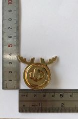 Mặt Khóa Túi Xách/Khóa Túi Xách/Khóa Túi/Phụ Kiện Khóa Kim Loại Cho Túi/Mặt Khóa Cặp-Túi-Clutch/Khóa Cài/handbag Twist Lock/Mặt Khoá JR Hình Hai Sừng Nai Kích Thước 50mm Mạ Bóng Đẹp Hợp Kim Không Gỉ Phụ Kiện Làm Túi Xách Hàng Phổ Thông - Màu Vàng 18K