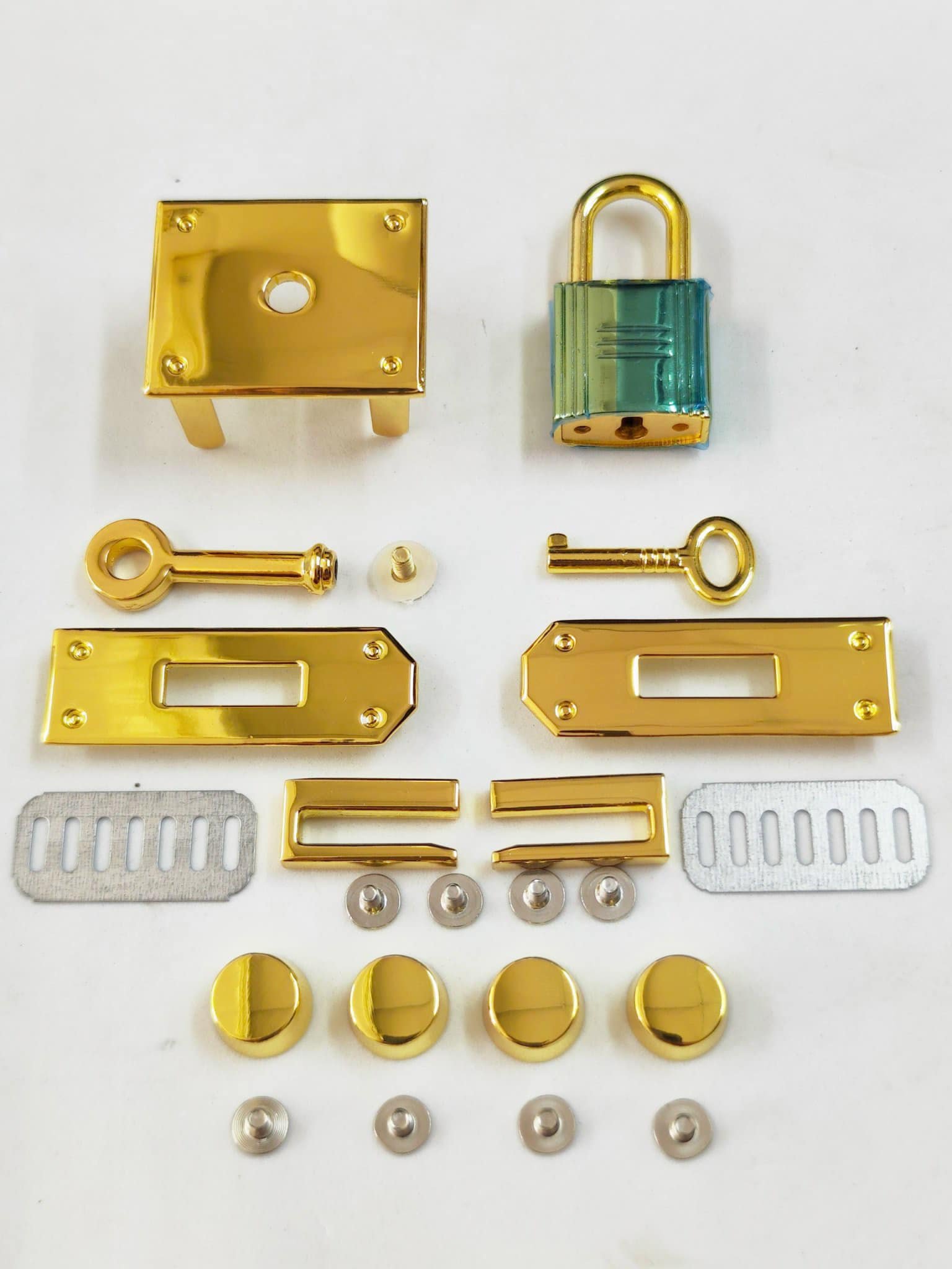 Set phụ kiện túi xách Birkin mạ bóng đẹp Phụ kiện làm túi xách DIY handmade phân khúc trung cao cấp