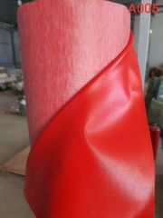 Da PVC/PU A005 Vân Nappa YC Dày 0.6mm Khổ 1.37m Dùng  Làm Giày Dép Ba Lô Túi Xách Chống Thấm Nước Chống Xước Tốt - Màu Đỏ