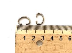 Khoen/Dring/Oring/Khoen Dring D-ring DIY handbag wallet/rectangle ring rộng XN Hình bán nguyệt Lọt lòng 10mm Làm tay kéo - Màu Bạc