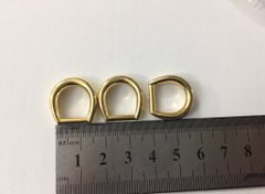 Khoen/Dring/Oring/Khoen Dring D-ring DIY handbag wallet/rectangle ring XN03 Hình bán nguyệt Lọt lòng 10mm Phụ kiện làm balo túi xách - Màu Vàng 24K