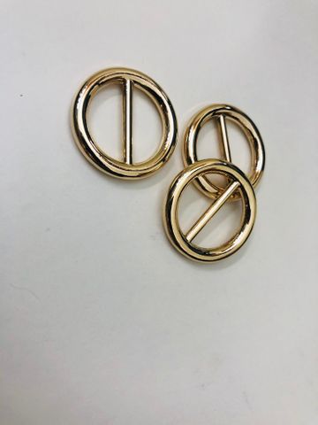 Khoen Tăng giảm/Khoen Chỉnh dây/Tăng giảm/Cầu ngang Tri-Glide Slide For Bag Straps, Rifle Slings, DogCollars/Adjustable Slide Buckles/ Tri Glide WL Hình tròn Lọt lòng 20mm Hợp kim không gỉ Phụ kiện làm balo túi xách Phân khúc Cao cấp - Màu Vàng 18K