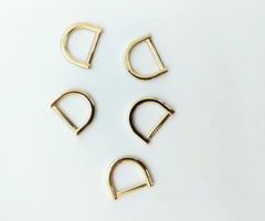 Khoen/Dring/Oring/Khoen Dring D-ring DIY handbag wallet/rectangle ring FS Hình bán nguyệt Lọt lòng 20mm Trọng lượng 4g Phụ kiện làm balo túi xách Phân khúc Trung cấp - Màu Vàng 18K