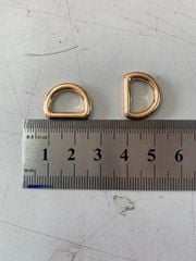 Khoen/Dring/Oring/Khoen Dring D-ring DIY handbag wallet/rectangle ring XN Hình bán nguyệt Lọt lòng 12mm Phụ kiện làm balo túi xách - Màu Vàng Đồng