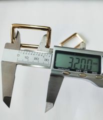 Khoen/Dring/Oring/Khoen Dring D-ring DIY handbag wallet/rectangle ring WL Hình chữ nhật Lọt lòng 32mm Phụ kiện làm balo túi xách Phân khúc Cao cấp - Màu Vàng 18K