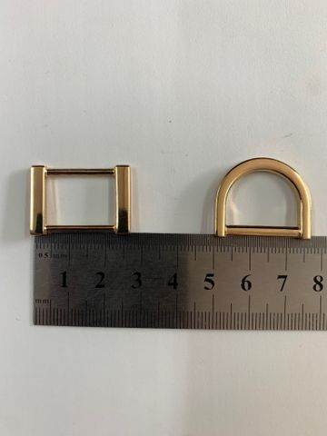 Khoen/ Dring - FS Hình bán nguyệt Lọt lòng 20mm Phụ kiện làm balo túi xách - Màu Vàng 18K