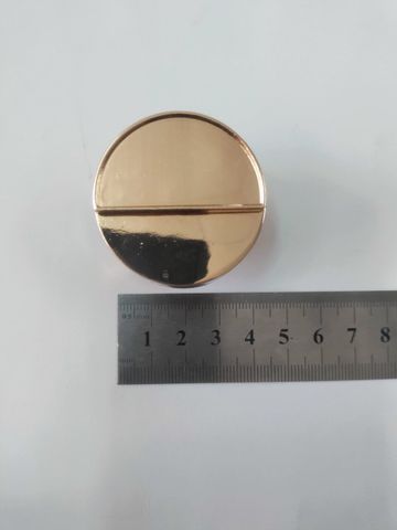 Mặt Khóa Túi Xách/Khóa Túi Xách/Khóa Túi/Phụ Kiện Khóa Kim Loại Cho Túi/Mặt Khóa Cặp-Túi-Clutch/Khóa Cài Handbag Turn Locks/ handbag Twist Lock/Mặt Khóa Tròn FS Một Nửa Mặt Phối Da Kích Thước 42mm Mạ Bóng Đẹp Phụ Kiện Làm Túi Xách - Màu Vàng